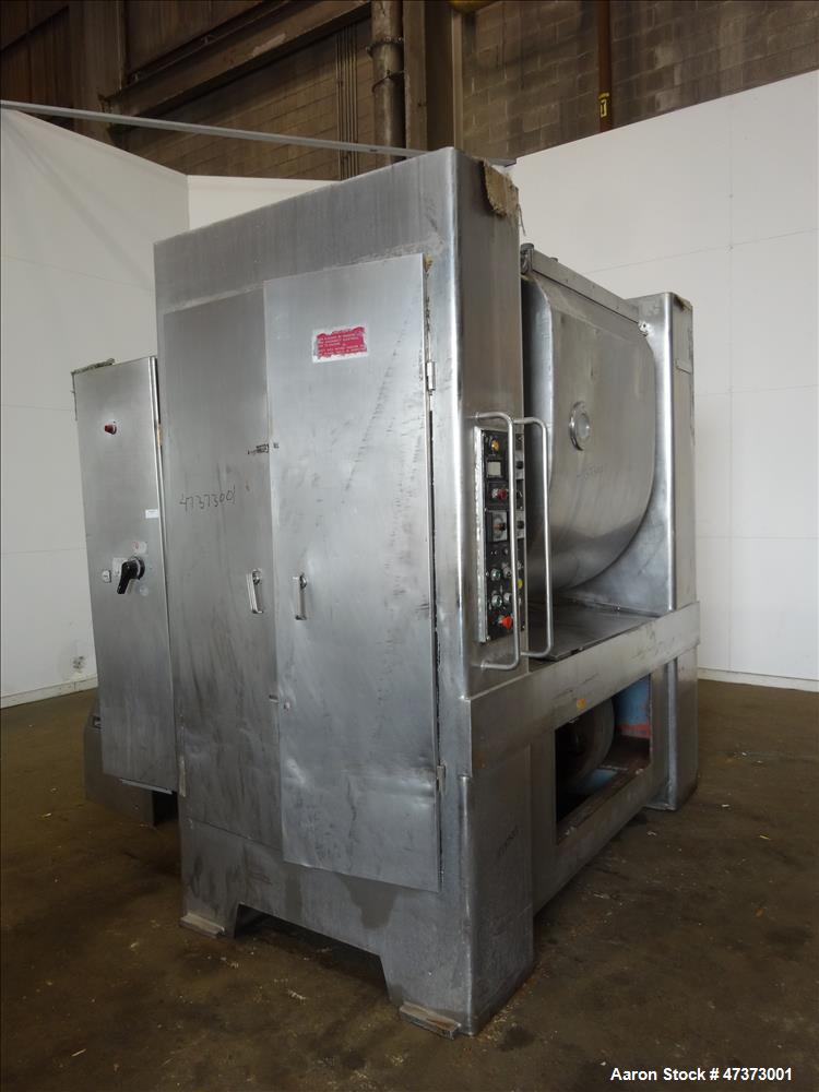 Used Oshikiri Horizontal Mixer, Model HM1300F, 304 Stainless Steel.