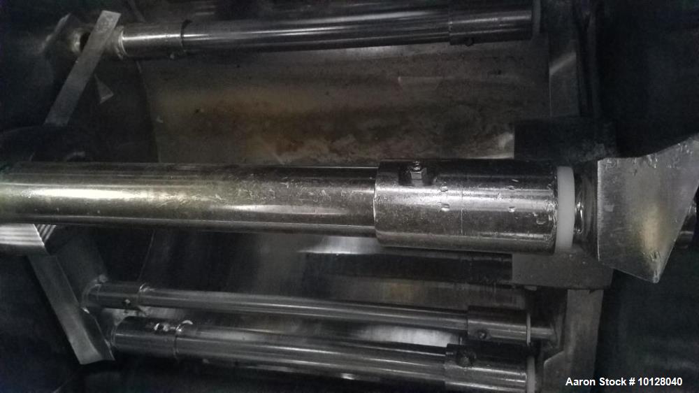 Used Shaffer Horizontal Triple Roller Bar Mixer – 1,600 lb Stainless, Jacketed, 150 HP