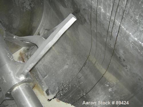 USED: Bakers Equipment / Winkler single arm mixer, approximately 2400 pounds (395 gallons) mixing capacity, 304 stainless steel. Jacketed bowl approximately 44" front to back x 48" left to right x ap...