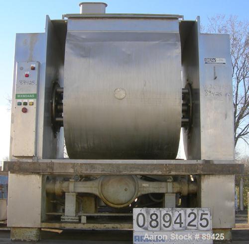 USED: Bakers Equipment / Winkler single arm mixer, approximate 2400 pound (395 gallon) mixing capacity, 304 stainless steel. Jacketed bowl approximately 44" front to back x 48" left to right x approx...