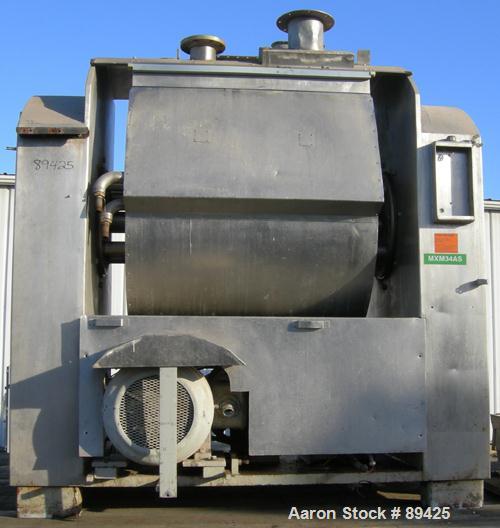 USED: Bakers Equipment / Winkler single arm mixer, approximate 2400 pound (395 gallon) mixing capacity, 304 stainless steel. Jacketed bowl approximately 44" front to back x 48" left to right x approx...