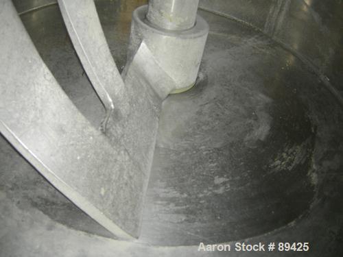 USED: Bakers Equipment / Winkler single arm mixer, approximate 2400 pound (395 gallon) mixing capacity, 304 stainless steel. Jacketed bowl approximately 44" front to back x 48" left to right x approx...
