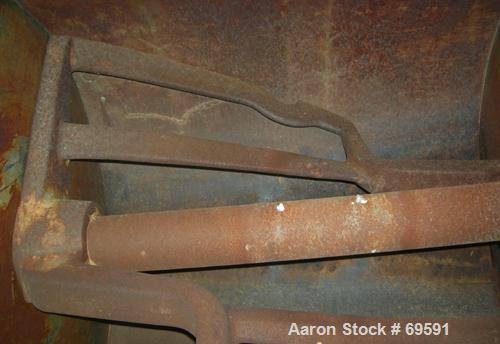 Used Champion Single Arm Slow Speed Rotary Mixer. Approximate 300 gallon capacity, mixing capacity approximately 1200 lbs. Carbon steel, jacketed bowl 43-1/2" front to back x 54" left to right x appr...