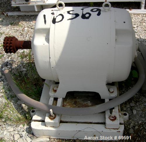 Used Champion Single Arm Slow Speed Rotary Mixer. Approximate 300 gallon capacity, mixing capacity approximately 1200 lbs. Carbon steel, jacketed bowl 43-1/2" front to back x 54" left to right x appr...