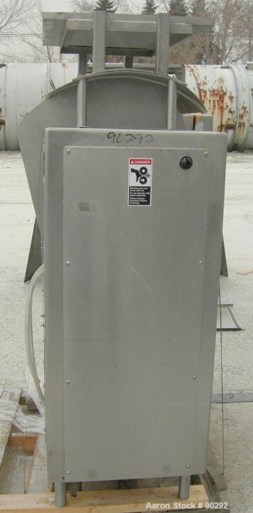 Used Magna High Speed Single Arm Mixer, Model 50H-4C1. Approximate 10 gallon/50 pound working capacity, 304 stainless steel. Jacketed bowl 18" front to back x 17-1/2" left to right x approximately 26...