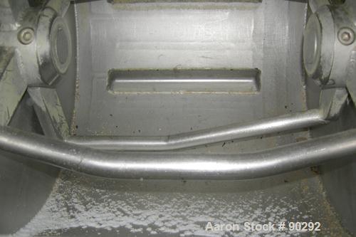 Used Magna High Speed Single Arm Mixer, Model 50H-4C1. Approximate 10 gallon/50 pound working capacity, 304 stainless steel. Jacketed bowl 18" front to back x 17-1/2" left to right x approximately 26...