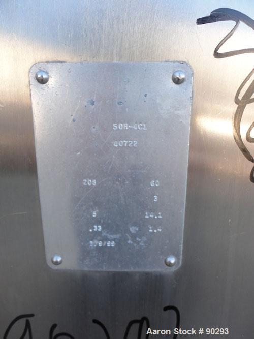 Used Stainless Steel Magna High Speed Single Arm Mixer, Model 50H-4C1, approximate 10 gallon/50 pound working capacity