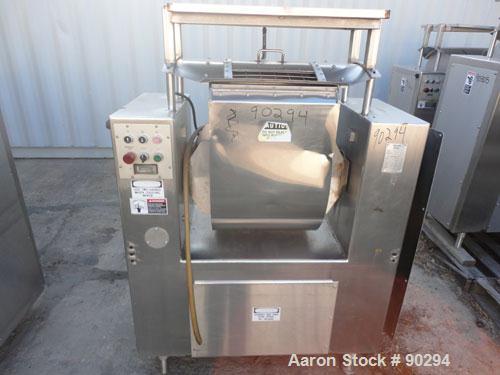 Used Stainless Steel Magna High Speed Single Arm Mixer, Model 50H-4C1, approximate 10 gallon/50 pound working capacity