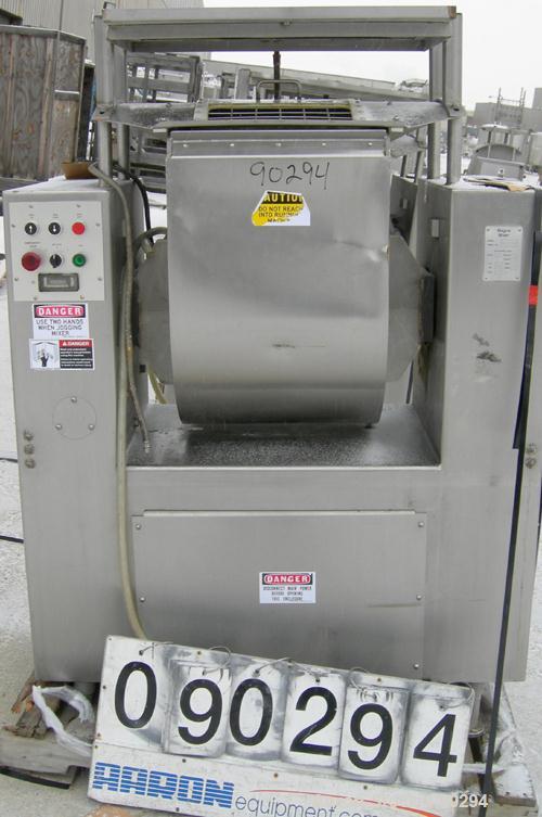 Used Stainless Steel Magna High Speed Single Arm Mixer, Model 50H-4C1, approximate 10 gallon/50 pound working capacity