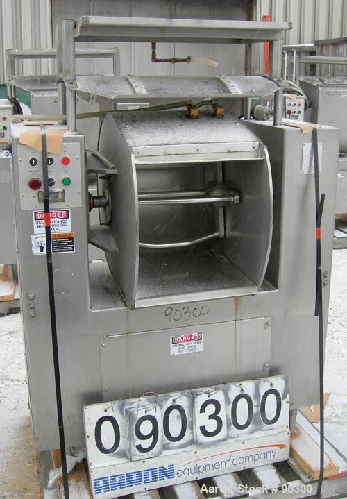 Used Stainless Steel Magna High Speed Single Arm Mixer, Model 50H-4C1, approximate 10 gallon/50 pound working capacity