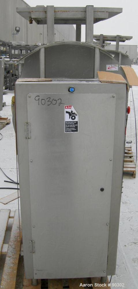 Used Magna High Speed Single Arm Mixer, Model 50H-4C1. Approximate 10 gallon/50 pound working capacity, 304 stainless steel. Jacketed bowl 18" front to back x 17-1/2" left to right x approximately 26...