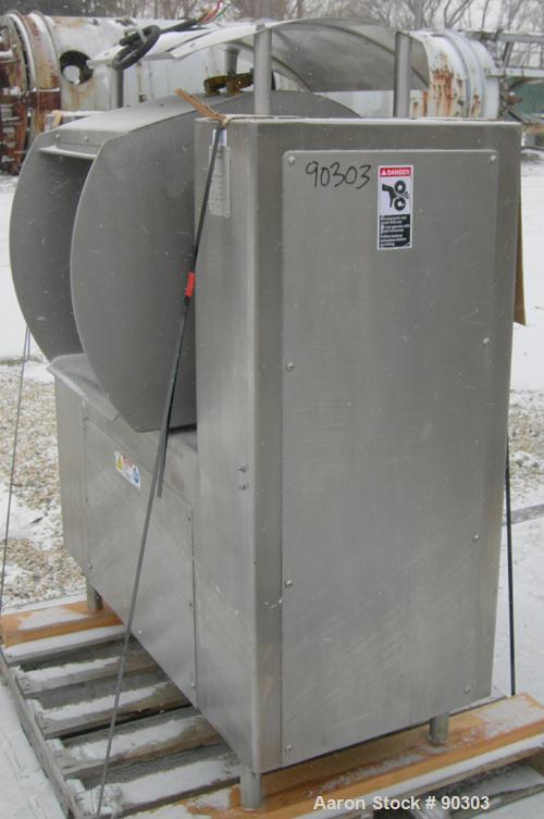 Used Magna High Speed Single Arm Mixer, Model 50H-4C1. Approximate 10 gallon/50 pound working capacity, 304 stainless steel. Jacketed bowl 18" front to back x 17-1/2" left to right x approximately 26...
