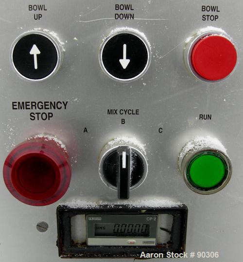 Used Stainless Steel Magna High Speed Single Arm Mixer, Model 50H-4C1, approximate 10 gallon/50 pound working capacity