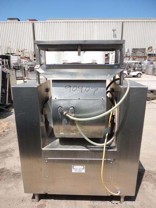 Used Stainless Steel Magna High Speed Single Arm Mixer, Model 50H-4C1. Approximate 10 gallon/50 pound working capcity