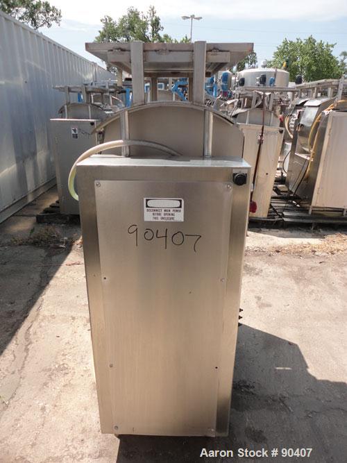 Used Stainless Steel Magna High Speed Single Arm Mixer, Model 50H-4C1. Approximate 10 gallon/50 pound working capcity