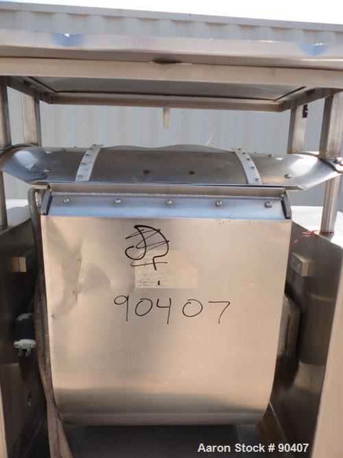 Used Stainless Steel Magna High Speed Single Arm Mixer, Model 50H-4C1. Approximate 10 gallon/50 pound working capcity