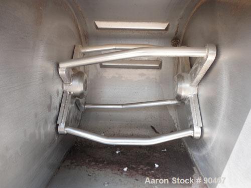 Used Stainless Steel Magna High Speed Single Arm Mixer, Model 50H-4C1. Approximate 10 gallon/50 pound working capcity
