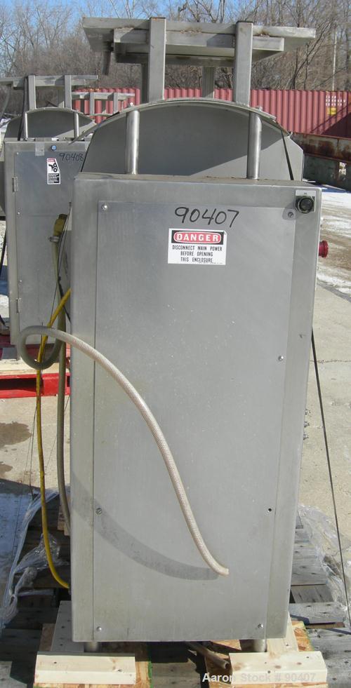 Used Stainless Steel Magna High Speed Single Arm Mixer, Model 50H-4C1. Approximate 10 gallon/50 pound working capcity