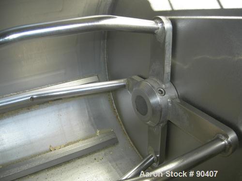 Used Stainless Steel Magna High Speed Single Arm Mixer, Model 50H-4C1. Approximate 10 gallon/50 pound working capcity