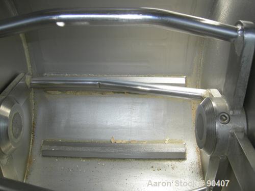 Used Stainless Steel Magna High Speed Single Arm Mixer, Model 50H-4C1. Approximate 10 gallon/50 pound working capcity