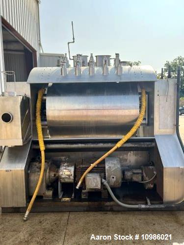Used Peerless 9SD Single Arm Mixer – 2,800 lb Capacity, All Stainless, 75 HP with Allen Bradley Controls