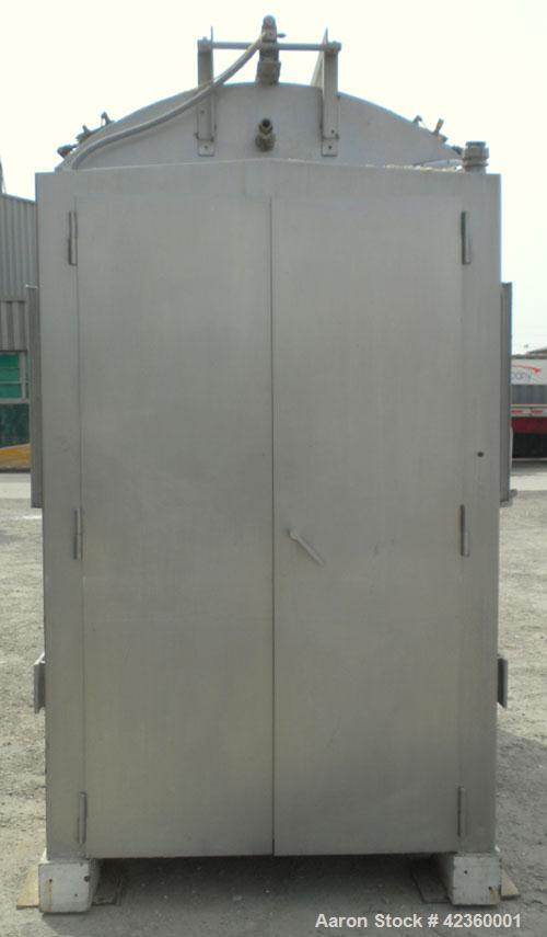 Used Peerless Single Arm Dough Mixer, Model 9SD, 304 Stainless Steel. Approximate 2800 pound dough capacity (55.6 cubic feet) batch size. Jacketed bowl 54" front to back x 55" left to right. Driven b...