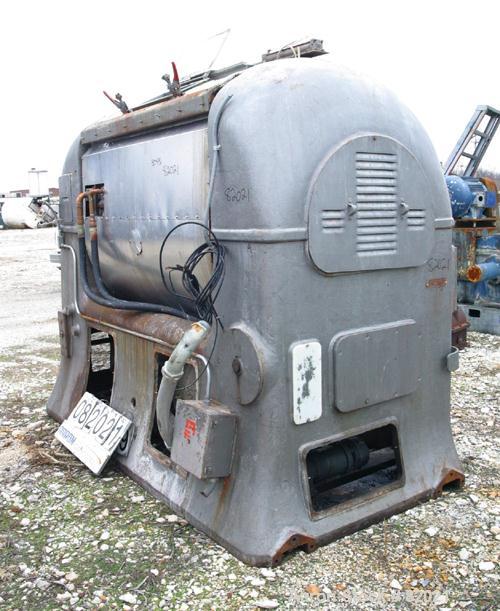 USED: Readco high speed dough mixer, model 16 dreadnought, 304 stainless steel. 1600 pound batch size. Glycol jacketed bowl approx 44" front to back x 60" left to right x 45" deep. 3 bar agitator, ap...
