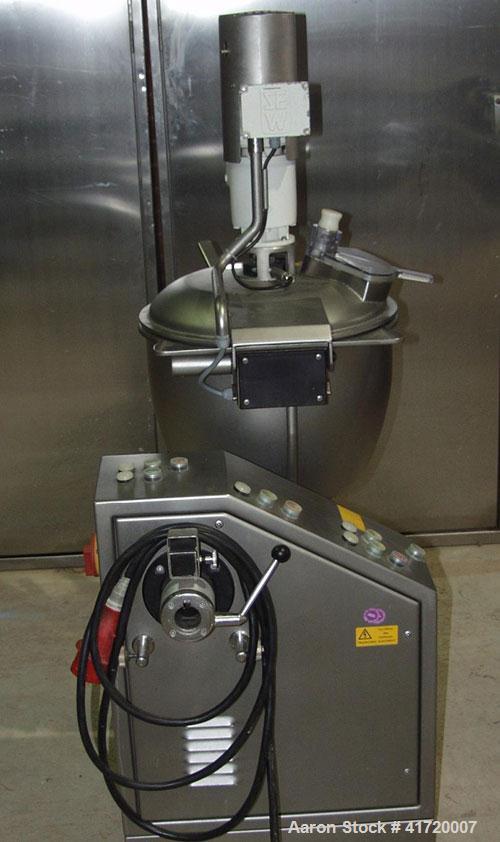 Used Stephan UM 60 E/S Universal Mixer/Cutter. Stainless steel, capacity 15.9 gallons (60 liters), mixing speeds 1500/3000 rpm, 50 hz. Built in 1995.