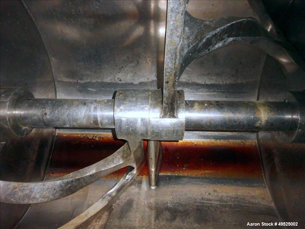 Used Vicars Single Arm Mixer, Approximate 2,200 Pound Capacity, Stainless Steel