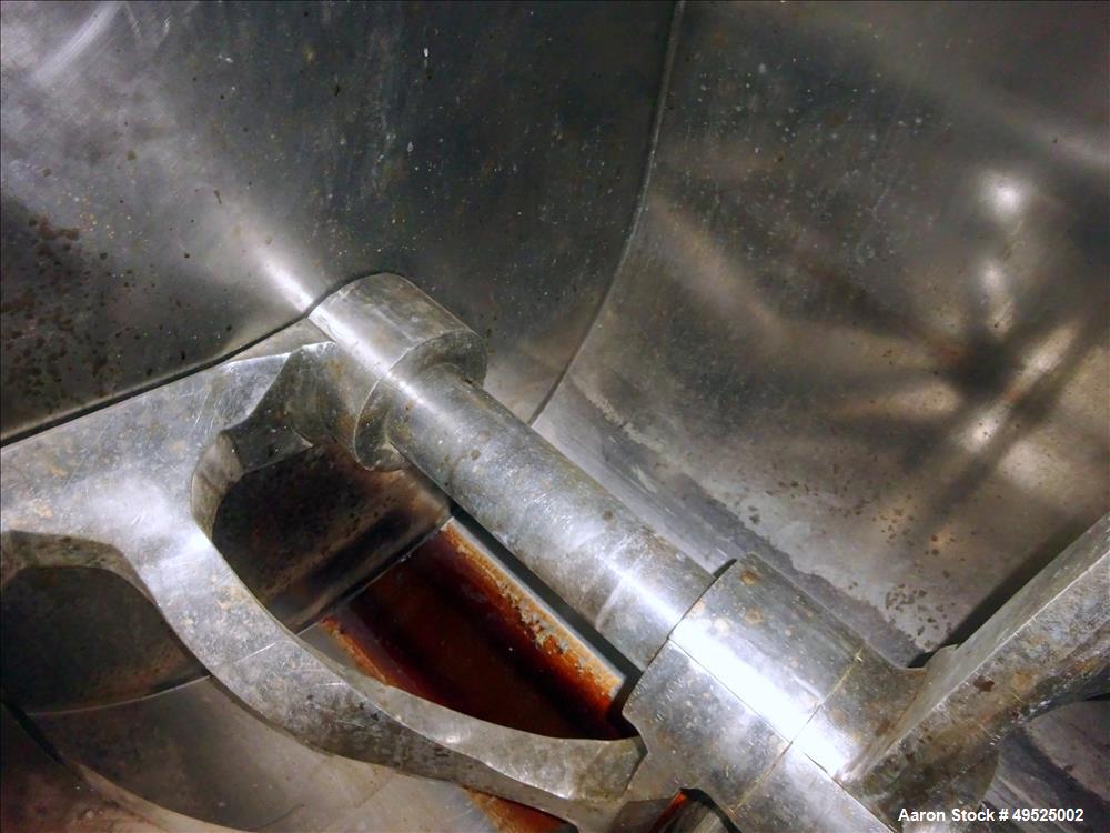 Used Vicars Single Arm Mixer, Approximate 2,200 Pound Capacity, Stainless Steel
