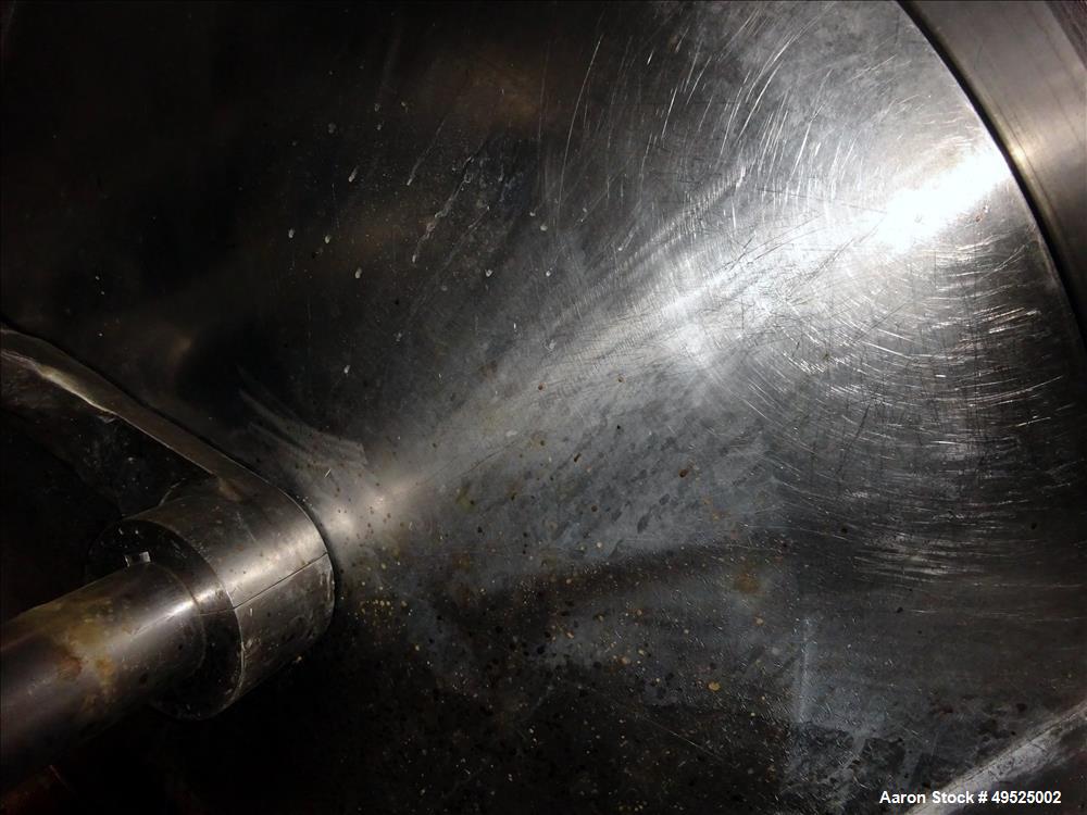 Used Vicars Single Arm Mixer, Approximate 2,200 Pound Capacity, Stainless Steel