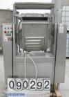 Used Magna High Speed Single Arm Mixer, Model 50H-4C1. Approximate 10 gallon/50 pound working capacity, 304 stainless steel. Jacketed bowl 18