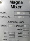 Used Stainless Steel Magna High Speed Single Arm Mixer, Model 50H-4C1, approximate 10 gallon/50 pound working capacity