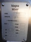 Used Stainless Steel Magna High Speed Single Arm Mixer, Model 50H-4C1, approximate 10 gallon/50 pound working capacity