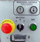 Used Magna High Speed Single Arm Mixer, Model 50H-4C1. Approximate 10 gallon/50 pound working capacity, 304 stainless steel. Jacketed bowl 18