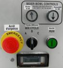 Used Magna High Speed Single Arm Mixer, Model 50H-4C1. Approximate 10 gallon/50 pound working capacity, 304 stainless steel. Jacketed bowl 18