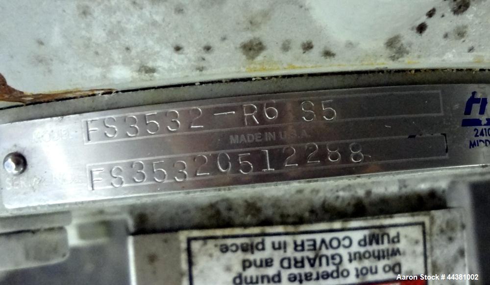 Used Fristam Model 20-53 Powder Mixing System. Induction rate powders: 160-220 pounds per minute. Induction rate thickeners: 4-9 pounds per minute. Liquid flow: 100-140 gallons per minute. Consisting...