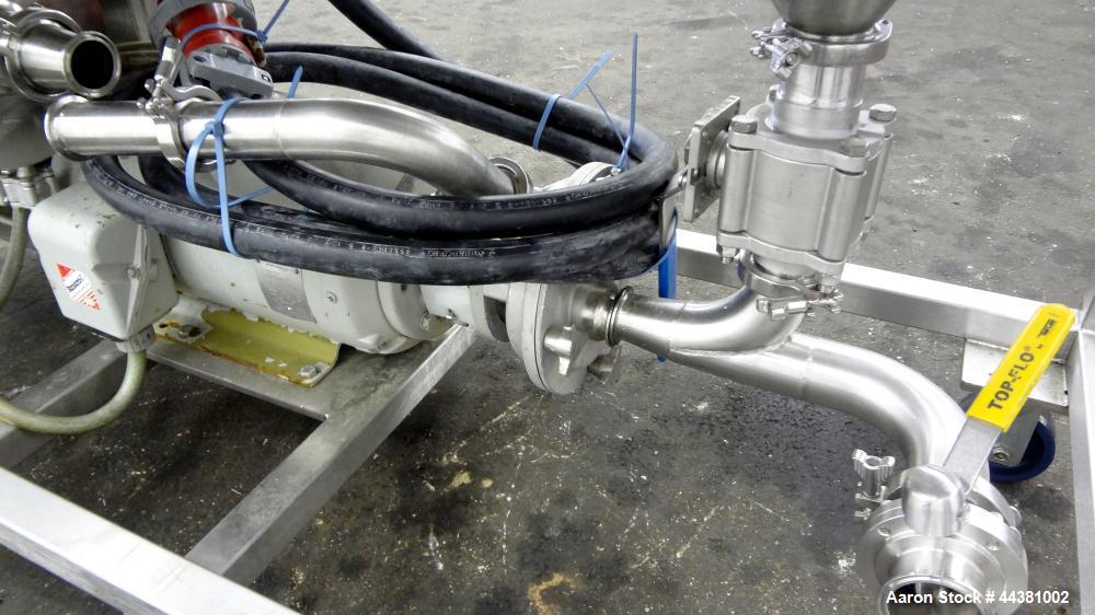 Used Fristam Model 20-53 Powder Mixing System. Induction rate powders: 160-220 pounds per minute. Induction rate thickeners: 4-9 pounds per minute. Liquid flow: 100-140 gallons per minute. Consisting...