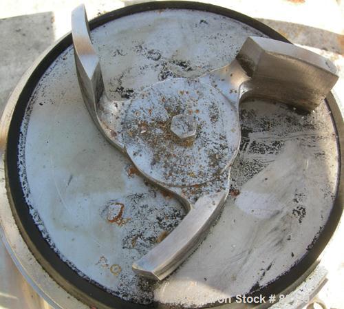 Used Tri Clover Tri Blender, Model F2116-EZ-SYS, 316 Stainless Steel. 4-1/2" diameter x 1-1/2" high 3 blade impeller. Driven by an approximate 3 HP motor. 3" top inlet, 1-1/2" side inlet, 1-1/2" side...