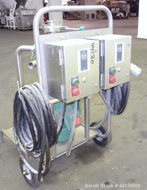 Used Tri-Clover Tri-Blender, Model F2116MDG-SYS-460, 316 Stainless Steel. Dry ingredient capacity up to 50 pounds per minute. Approximate 4” diameter 3 blade impeller. Driven by a 3 hp, 3/60/230/460 ...