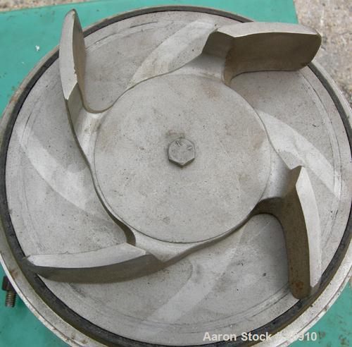 Used Tri Clover Tri-Blender, Model F3218MD-B40, 316 Stainless Steel. Approximate 7.5" diameter impeller. 2-1/2" NPT powder inlet, 4" tri-clamp inlet with hopper, 2" tri-clamp liquid outlet. Dry ingre...