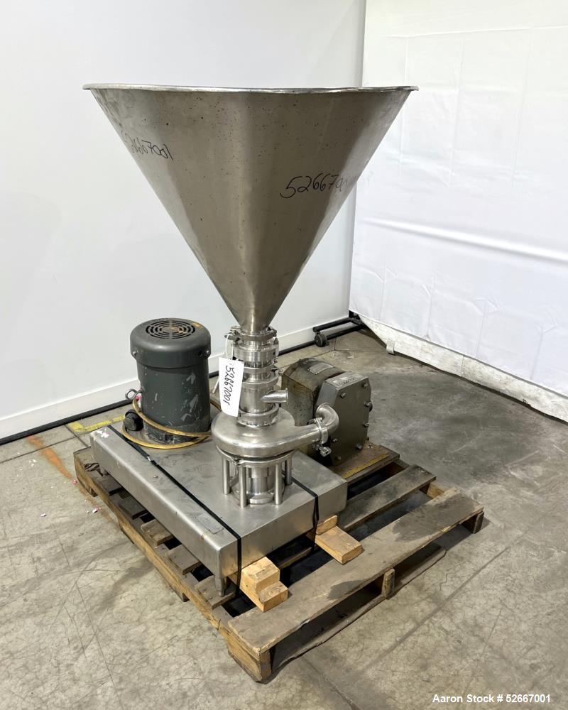 Used- Tri-Clover Tri-Blender, Model F3218MD-B40, Stainless Steel. Approximate Dry ingredients capacity up to 100 pounds per ...