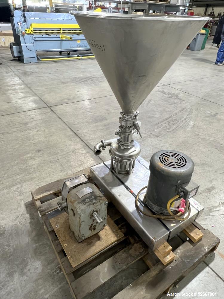 Used- Tri-Clover Tri-Blender, Model F3218MD-B40, Stainless Steel. Approximate Dry ingredients capacity up to 100 pounds per ...