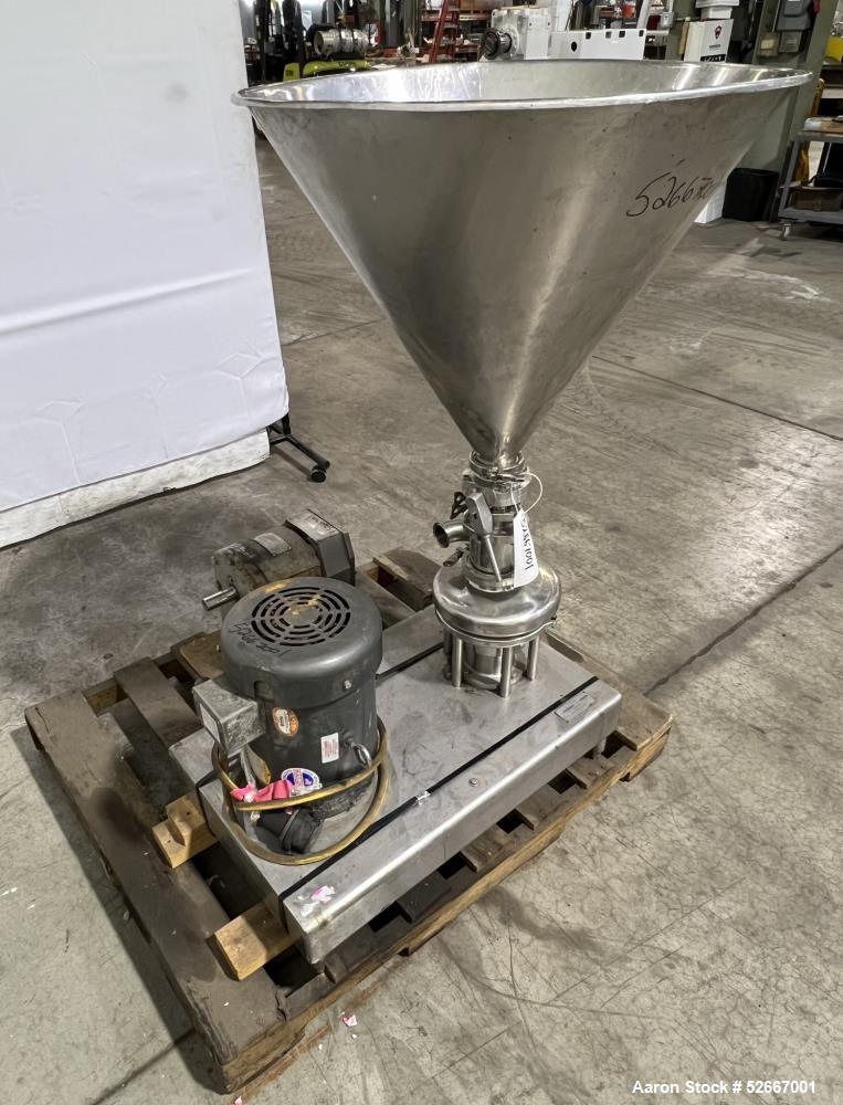 Used- Tri-Clover Tri-Blender, Model F3218MD-B40, Stainless Steel. Approximate Dry ingredients capacity up to 100 pounds per ...