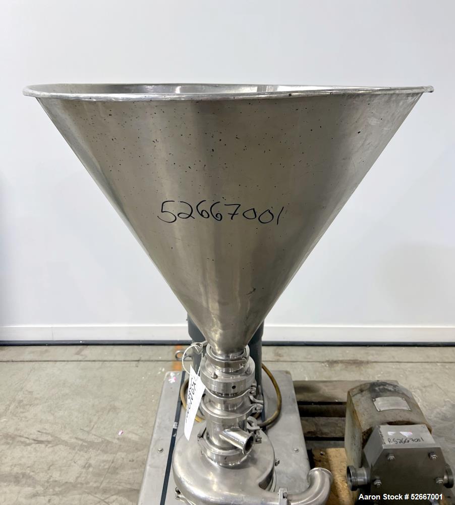 Used- Tri-Clover Tri-Blender, Model F3218MD-B40, Stainless Steel. Approximate Dry ingredients capacity up to 100 pounds per ...