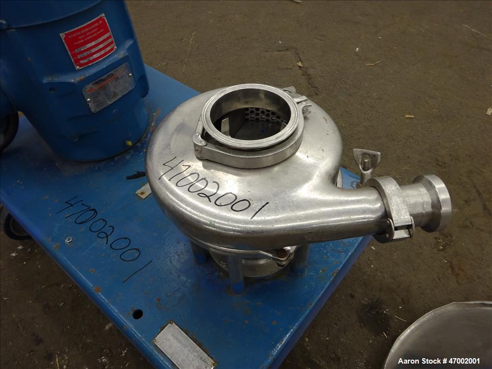 Used Tri-Clover Tri-Blender, Model F3218MD, Stainless Steel.