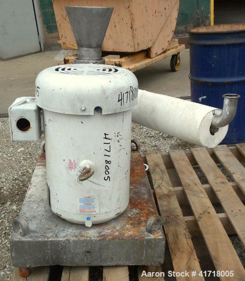Used Tri-Clover Tri-Blender, Model F4329, 316 stainless steel. Approximate 9 1/2'' diameter impeller, 4" tri-clamp powder inlet with hopper, 1-1/2" tri-clamp liquid inlet, 3" tri-clamp liquid outlet....