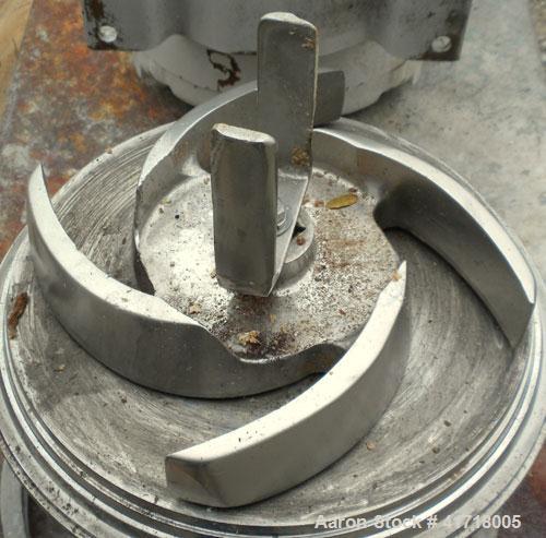 Used Tri-Clover Tri-Blender, Model F4329, 316 stainless steel. Approximate 9 1/2'' diameter impeller, 4" tri-clamp powder inlet with hopper, 1-1/2" tri-clamp liquid inlet, 3" tri-clamp liquid outlet....