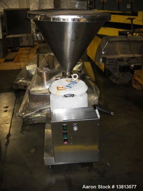 Used Tri-Clover TriBlender, 15 hp, mounted on stainless steel base.  Includes funnel, 240/480 VAC, 60 Hz.