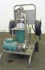 Used Tri-Clover Tri-Blender, Model F2116MDG-SYS-460, 316 Stainless Steel. Dry ingredient capacity up to 50 pounds per minute. Approximate 4” diameter 3 blade impeller. Driven by a 3 hp, 3/60/230/460 ...